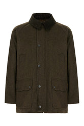 Olive green wool jacket -  | Wise