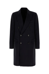Midnight blue wool coat -  | Wise