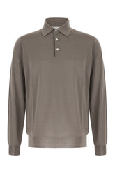Dove grey wool polo shirt -  | Wise