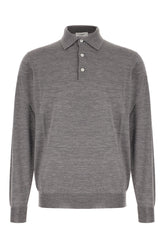 Grey wool polo shirt -  | Wise