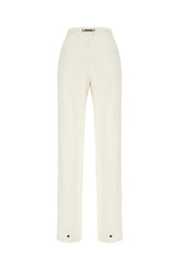 Ivory cotton blend joggers -  | Wise