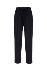 Midnight blue stretch wool blend pants -  | Wise
