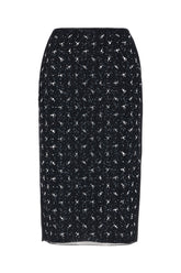 Gonna in misto viscosa stretch stampata -  | Wise