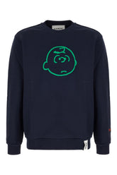Navy blue cotton sweatshirt -  | Wise