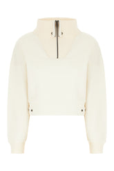 Ivory cotton blend sweatshirt -  | Wise