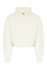 Ivory cotton blend sweatshirt -  | Wise