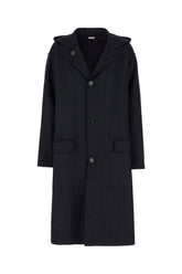 Embroidered wool blend reversible coat -  | Wise