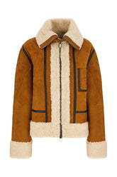 Multicolor shearling jacket -  | Wise