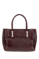 Plum leather handbag -  | Wise