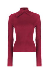 Maglione in misto viscosa fucsia -  | Wise