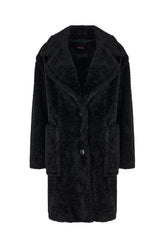 Cappotto in eco pelliccia nera -  | Wise