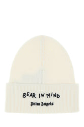 Ivory wool and acrylic beanie hat -  | Wise