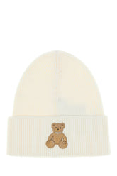 Ivory wool and acrylic beanie hat -  | Wise