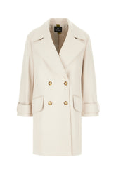 Cappotto in misto lana avorio -  | Wise