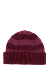Multicolor wool blend beanie hat -  | Wise
