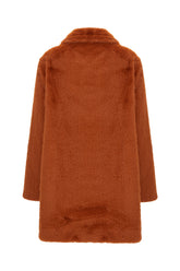 Cappotto in eco pelliccia mattone -  | Wise