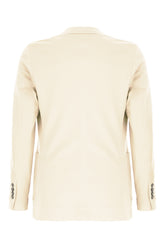 Ivory stretch cotton blazer -  | Wise