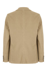 Beige stretch cotton blazer -  | Wise