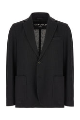 Black silk blend blazer -  | Wise