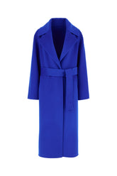 Electric blue wool blend coat -  | Wise