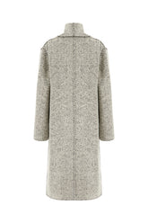 Embroidered wool blend coat -  | Wise