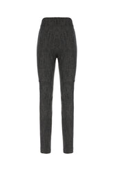 Melange grey stretch wool blend pants -  | Wise