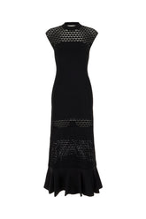 Black viscose blend dress -  | Wise