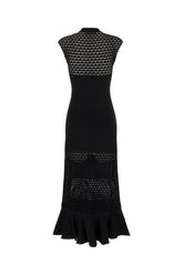 Black viscose blend dress -  | Wise