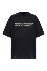 Black stretch polyester blend t-shirt -  | Wise
