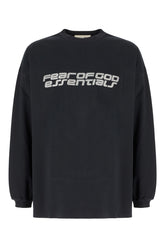 Midnight blue stretch polyester blend sweatshirt -  | Wise