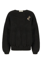 Black stretch acrylic blend sweater -  | Wise