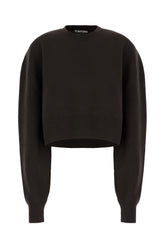 Maglione in misto lana stretch cioccolato -  | Wise