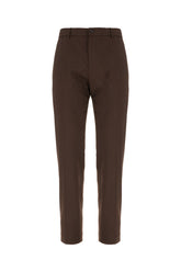 Pantalone in misto lana stretch cioccolato -  | Wise