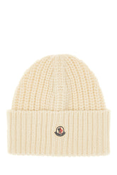 Ivory wool blend beanie hat -  | Wise