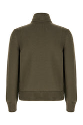 Cardigan Tricot in lana fango -  | Wise