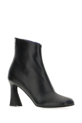 Black nappa leather ankle boots -  | Wise