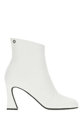 White nappa leather ankle boots -  | Wise