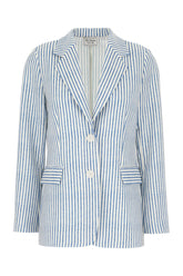 Printed stretch polyester blazer -  | Wise