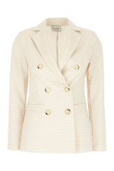 Printed stretch polyester blazer -  | Wise