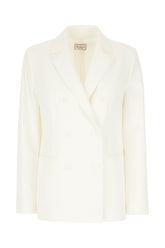 White stretch polyester blazer -  | Wise