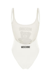 White stretch polyester swimsuit -  | Wise
