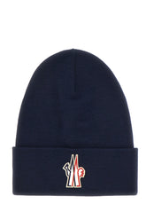 Navy blue wool beanie hat -  | Wise