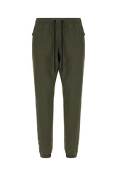 Military green stretch nylon pants -  | Wise