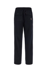 Midnight blue polyester blend pants -  | Wise