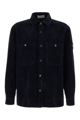 Camicia in velluto a coste blu notte -  | Wise