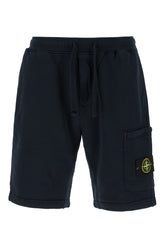 Midnight blue cotton bermuda shorts -  | Wise