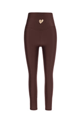 Chocolate stretch nylon leggings -  | Wise