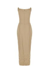 Beige satin dress -  | Wise