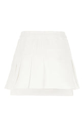 White cotton mini skirt -  | Wise