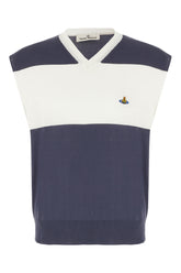 Two-tone cotton vest -  | Wise